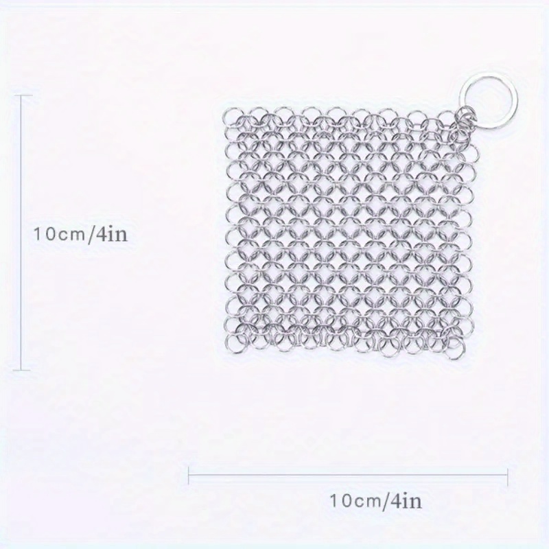 Cast Iron Cleaner Chainmail Scrubber With Pan Scraper CastIron