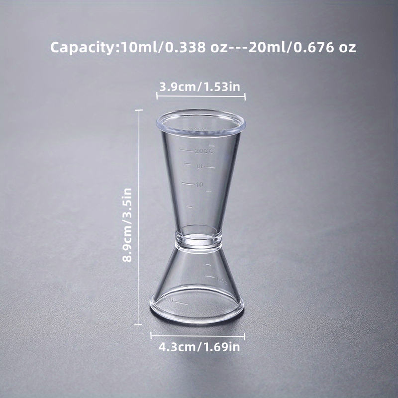 Jigger, Plastic Shot Measure Cocktail Jigger, Spirit Measure Cup