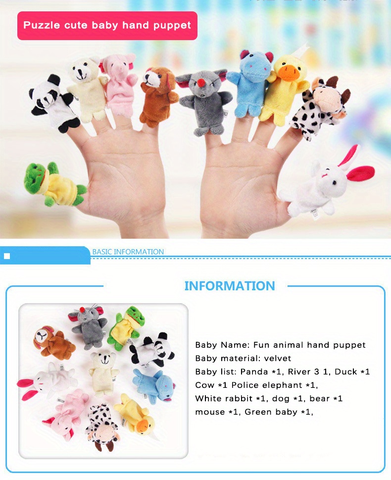 Cartoon Hand Puppet Doll Finger Doll Baby Child Baby Story Early