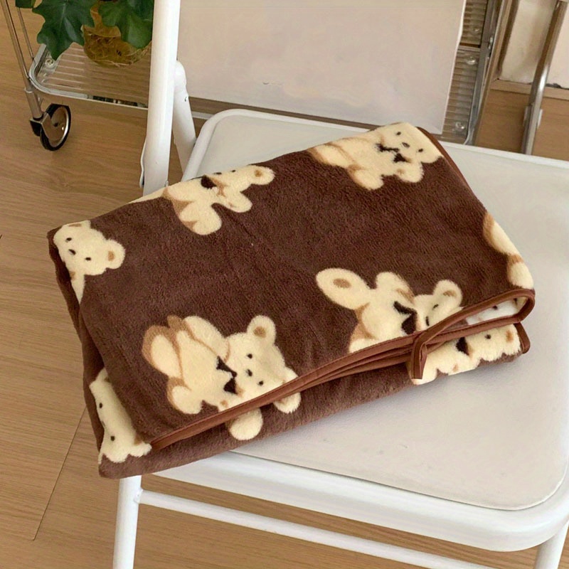 Soft And Absorbent Brown Bear Pattern Bath Towel For Home Use - Temu