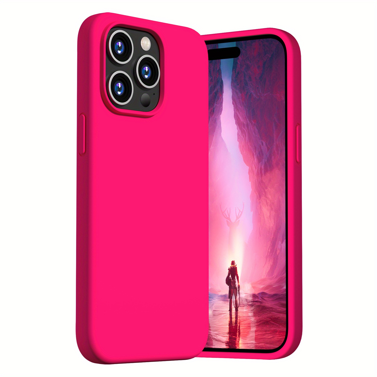 Funda para iPhone SE 2022, SE 2020, 8 y 7, Semirrígida, Fucsia