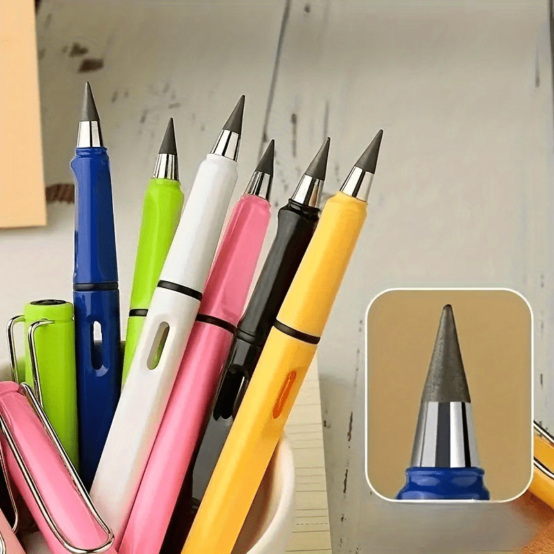 Magic Pencil Set Unlimited Writing Replaceable Pen Tip Hb - Temu