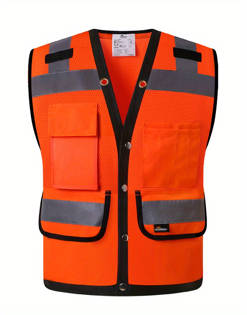 Chaqueta naranja reflectante para hombre, ropa de trabajo con Reflector,  uniformes de taller de construcción, Mechanick