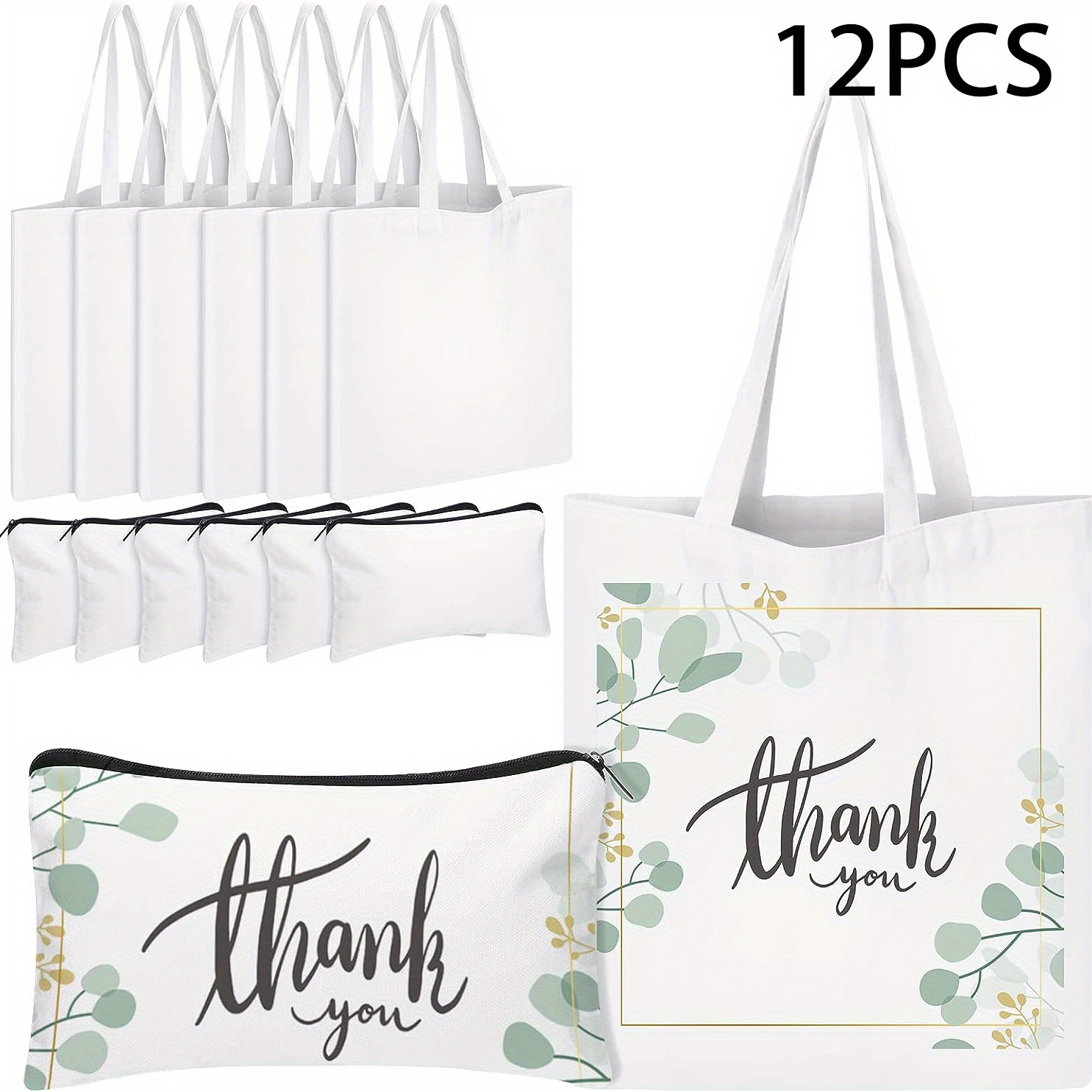 6 Pcs Blank Diy Craft Canvas Pencil Pouch Blank Makeup Bags-pouch Bulk  Cosmetic Bag (beige 8.5 X 5.