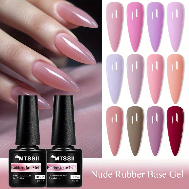 

7ml Nude Rubber Base Gel Nail Polish Pinkish Purple Red Semi Permanent Soak Off Uv Led Nails Gel Varnish For Nail Art Diy