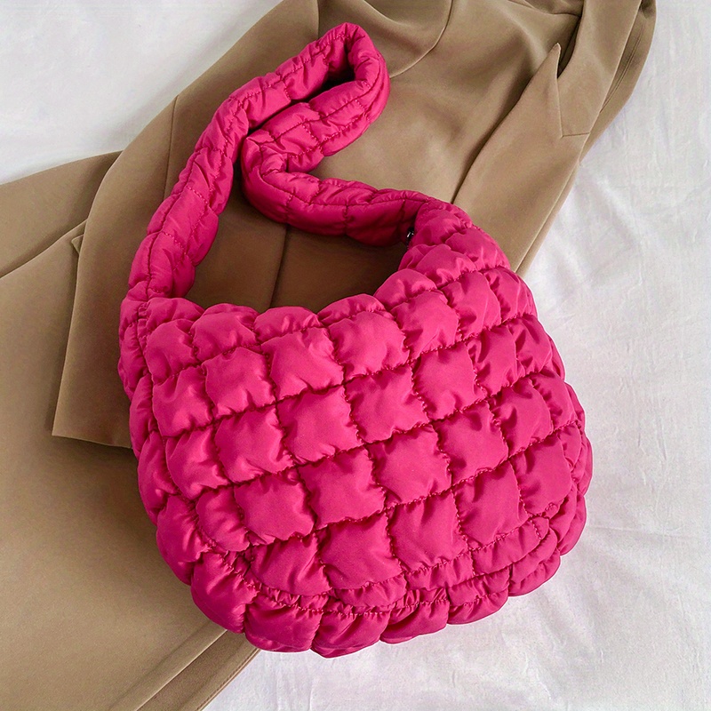 Bolso acolchado rosa hot sale