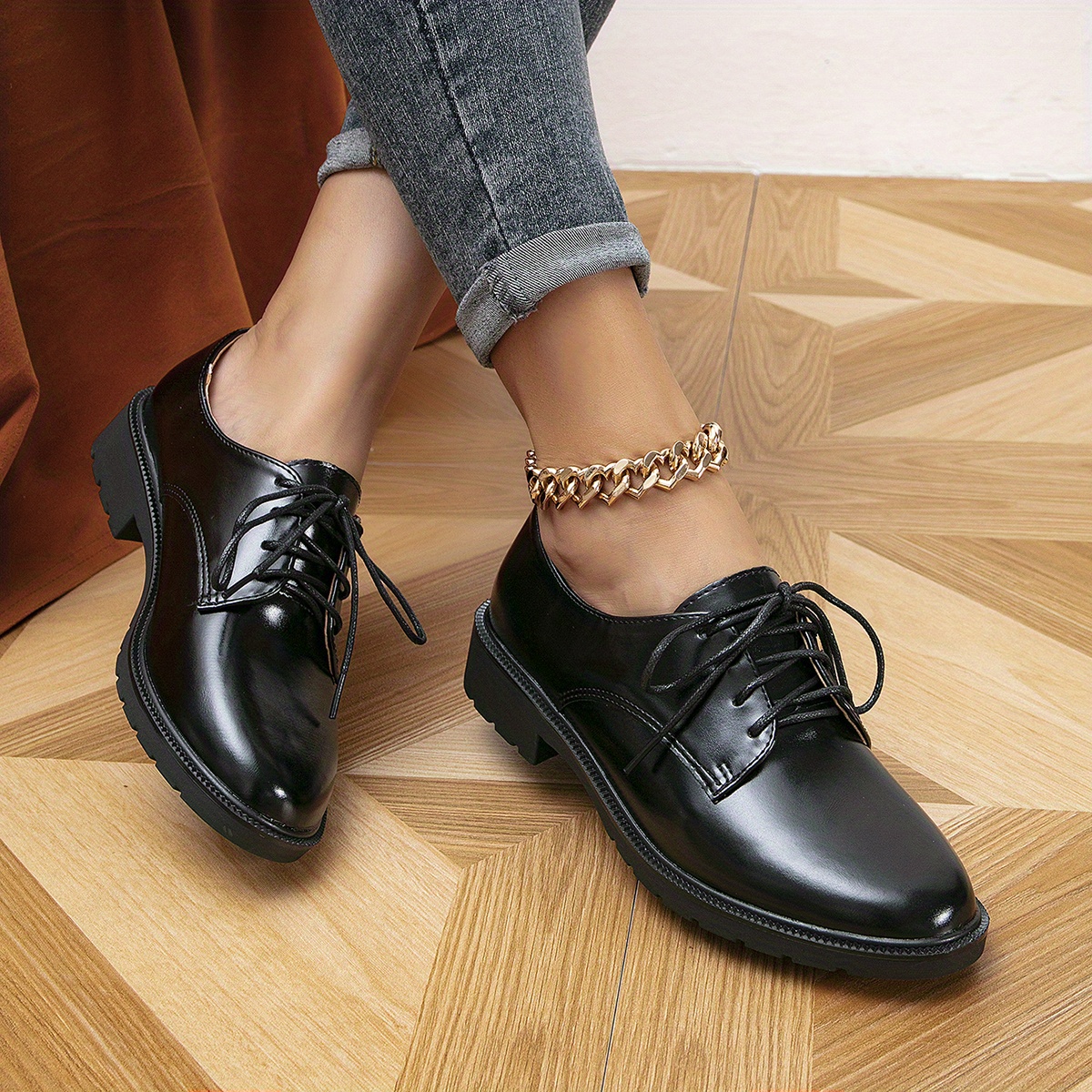 Chaussures de danse oxford élégantes pour femmes, en cuir suédé gris doux  et imprimés cachemire gris -  France