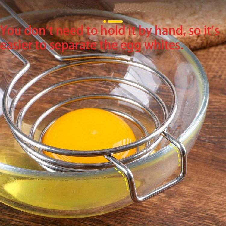 Egg Separator Stainless Steel Egg Yolk Separator with Long Handle