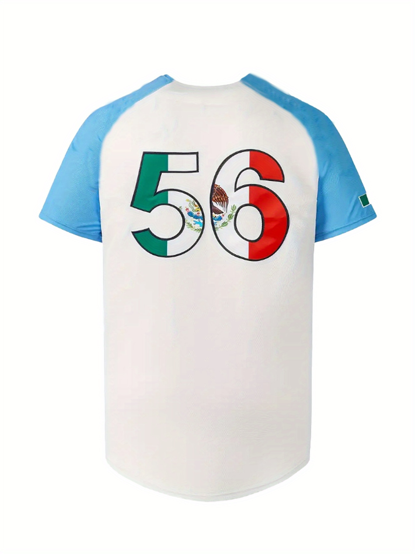 Camisa De Beisebol Masculina Com Design Clássico MEXICO #56, Camisa De  Beisebol Retrô, Bordado Levemente Elástico E Respirável Com Botões,  Uniforme