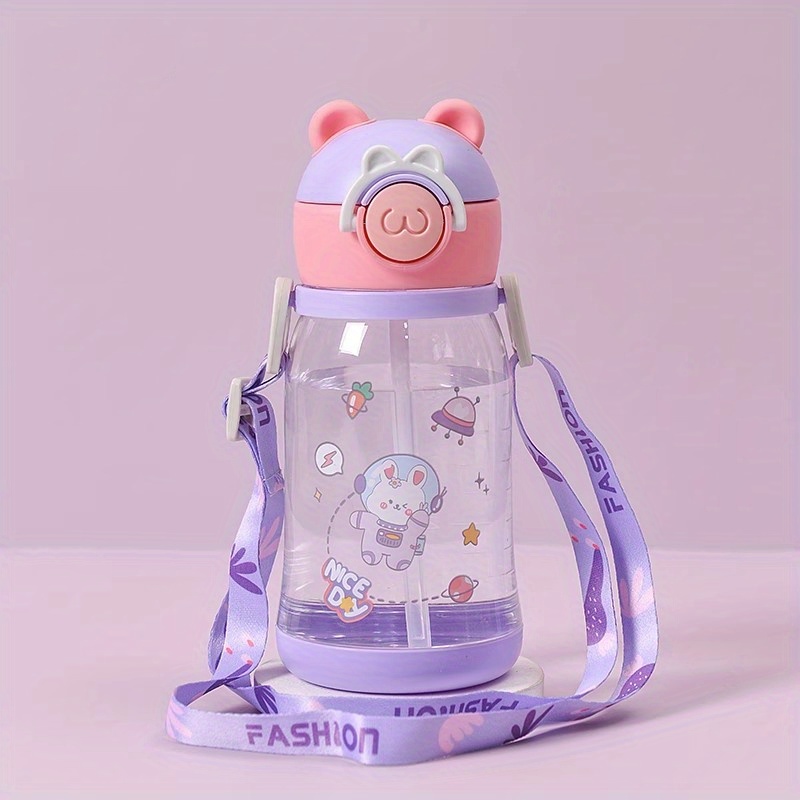 Cute Astronaut Pattern Cartoon Sippy Cup Large Capacity Cute - Temu