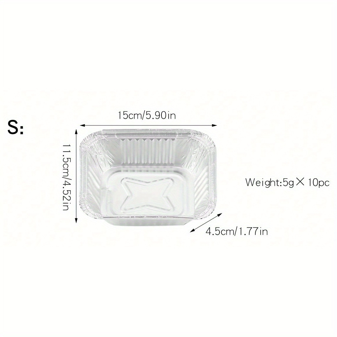 Disposable Rectangular Tin Foil Trays, Aluminum Foil Tin Foil Boxes,  Disposables Food Service Supplies - Temu