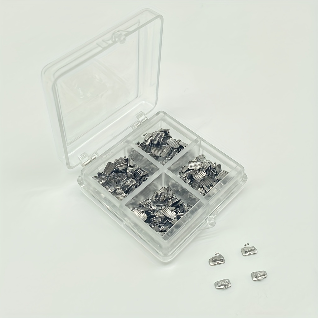 100pcs Dental Orthodontic Brackets,  Mini Metal Braces Slot, Single Tube Dental Orthodontic Materials