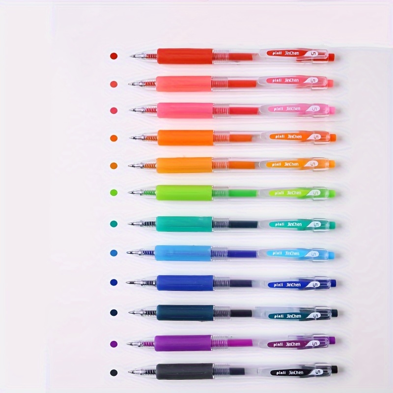 6/12 Colors Drawing Gel Pens, Fine Gel Pens,, Multiple Color For  Journaling, Adult Coloring, Note Taking, School, Office & Home Use - Temu