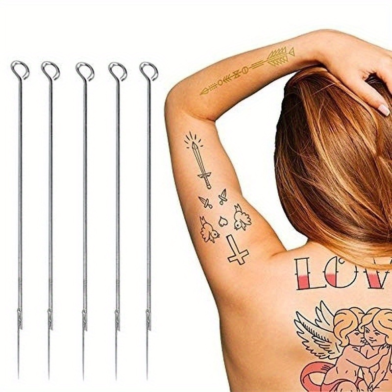 10pcs Assorted Sterilized Round Line 1rl Tattoo Needles Stick And Poke  Disposable Body Art Tattoo Machine Needle Tattoo Supplies - Tattoo Needles  - AliExpress