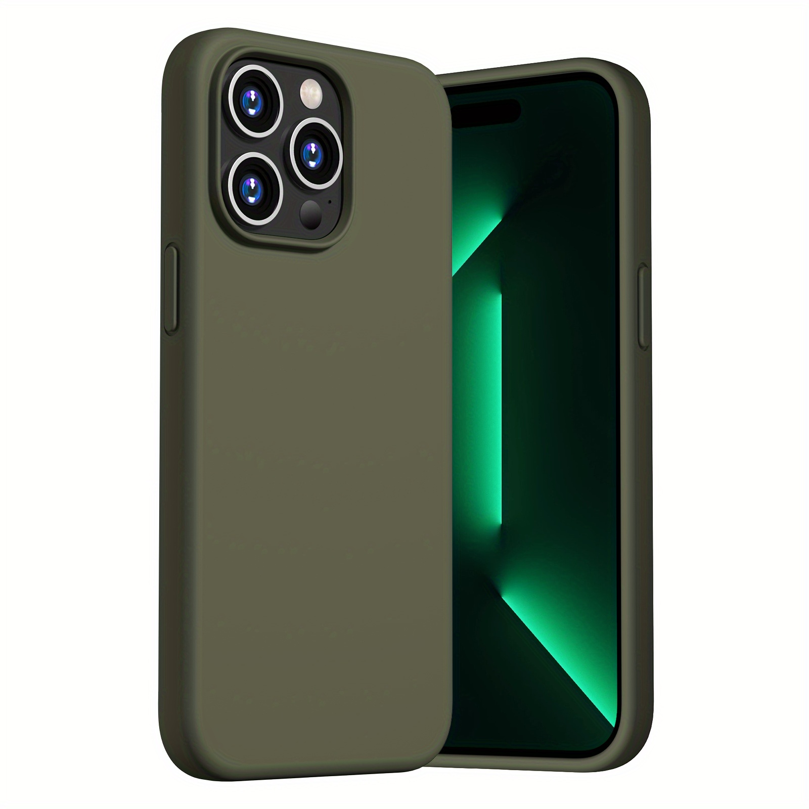 Funda De Iphone 13 Pro Max 6.7 Verde Silicona Forro Carcasa Para Mujer  Hombre