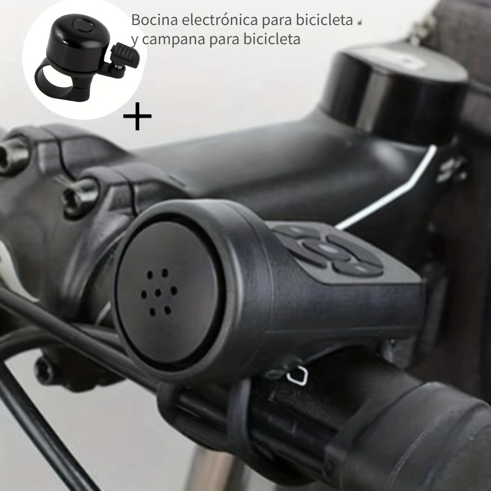 Bocina de bicicleta eléctrica, campana de bicicleta electrónica, bocina de  bicicleta para adultos, 4 modos de sonido, bocina impermeable para