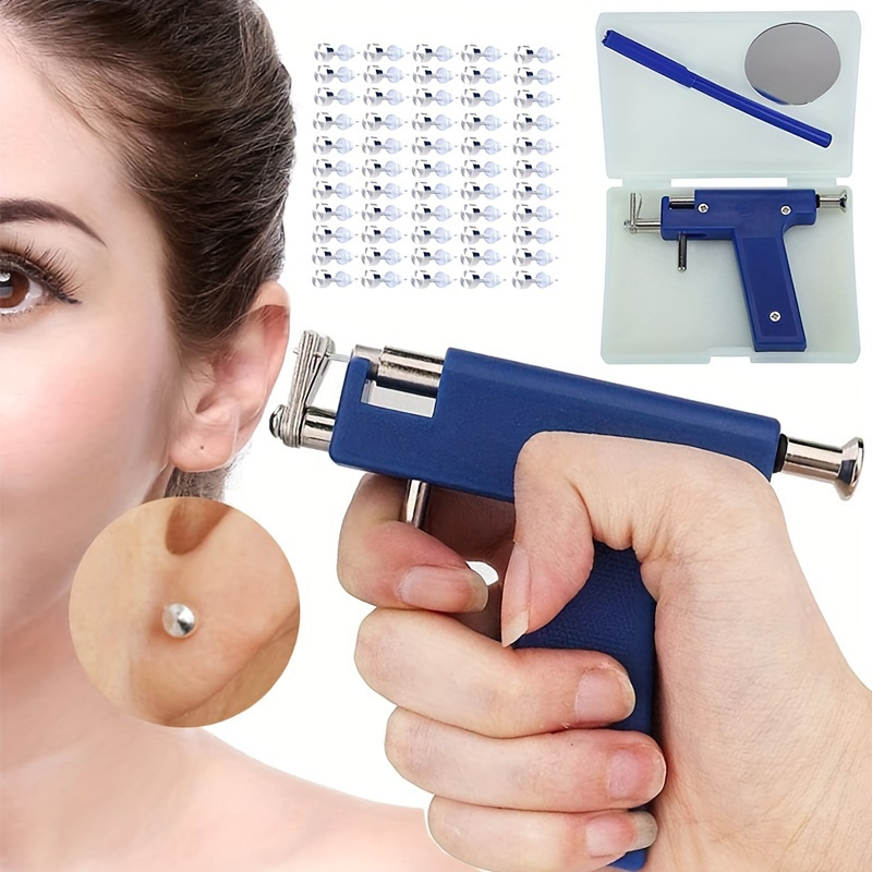 Box Professional Ear Piercing Gun Instrument Tool kit & 24pcs CZ