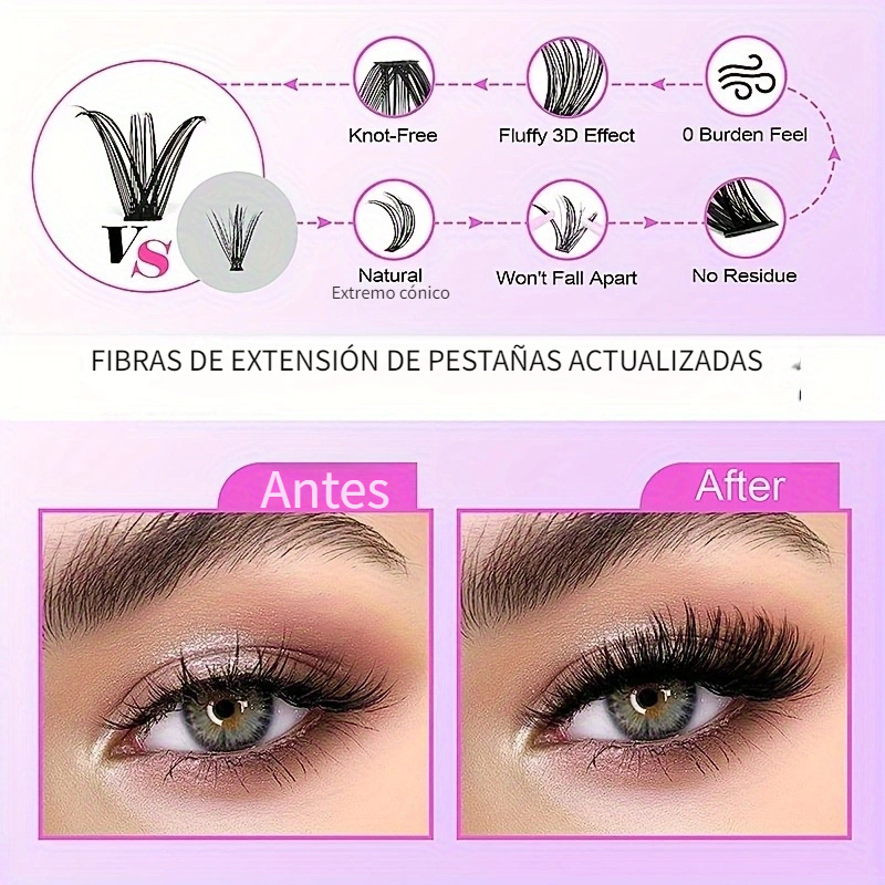 Kit para extensiones de pestañas 1x1