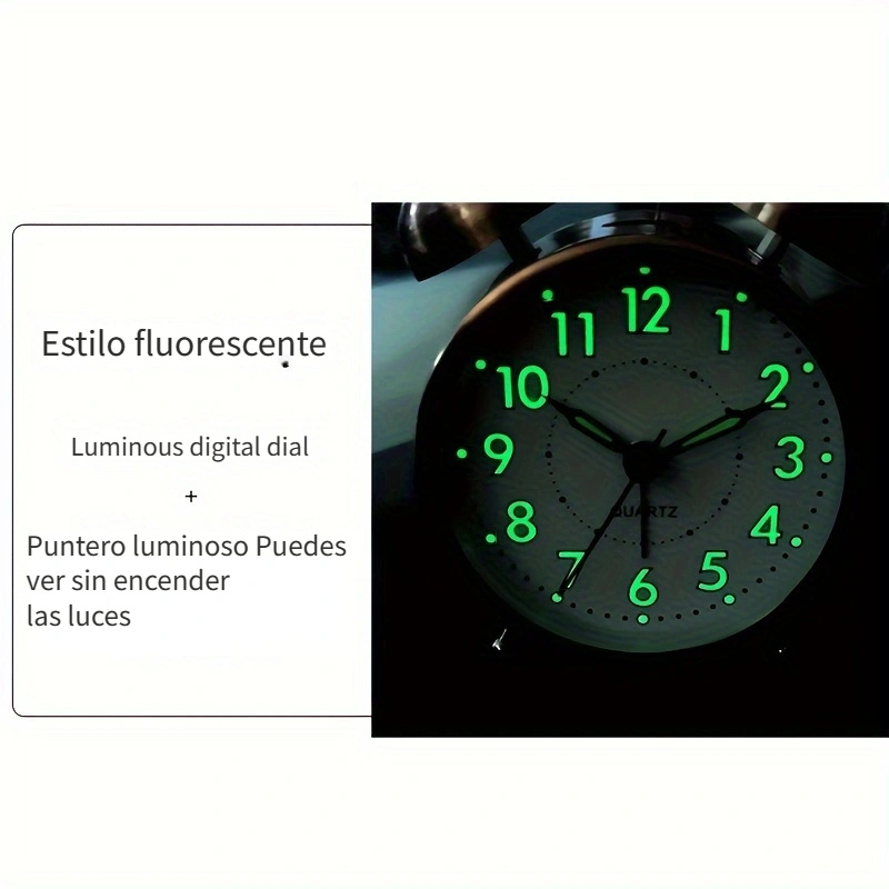 Reloj Mesa Vintage Metal Nórdico Silencioso, Diseño Minimalista Dormitorio  Estudiantes, Esfera 3 Pulgadas - Batería No Incluida - Hogar Cocina - Temu  Chile