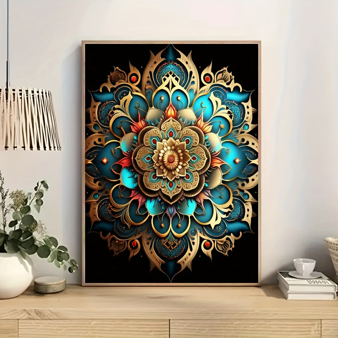 1 Set, Modern Abstract Art Mandala Pattern Diamond Painting Kit, 5D DIY  Diamond Painting Full Round Diamond Inlaid Kit Cross Stitch Diamond Adult  Begi