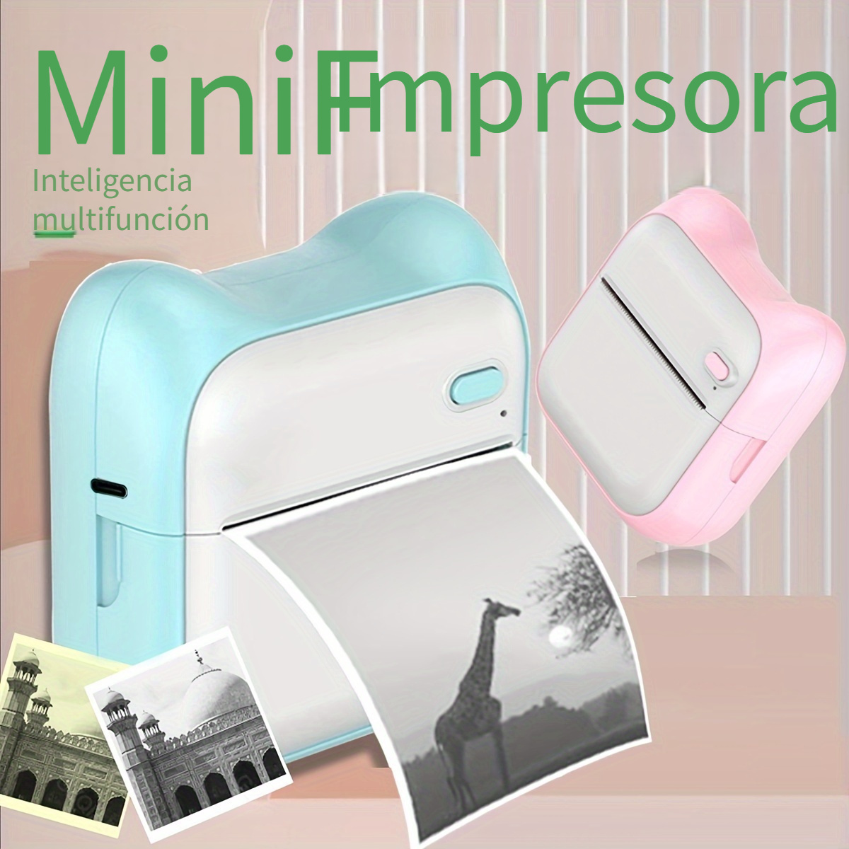 Mini Impresora Iphone Android Mini Impresora Fotográfica - Temu