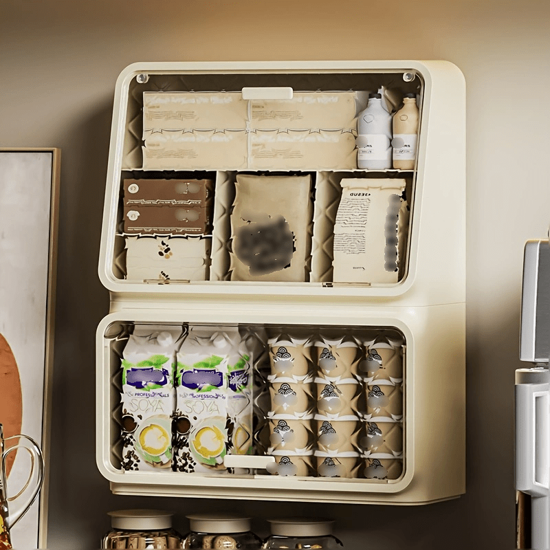 Desktop Coffee Cup Storage Rack With Door Dustproof Coffee - Temu