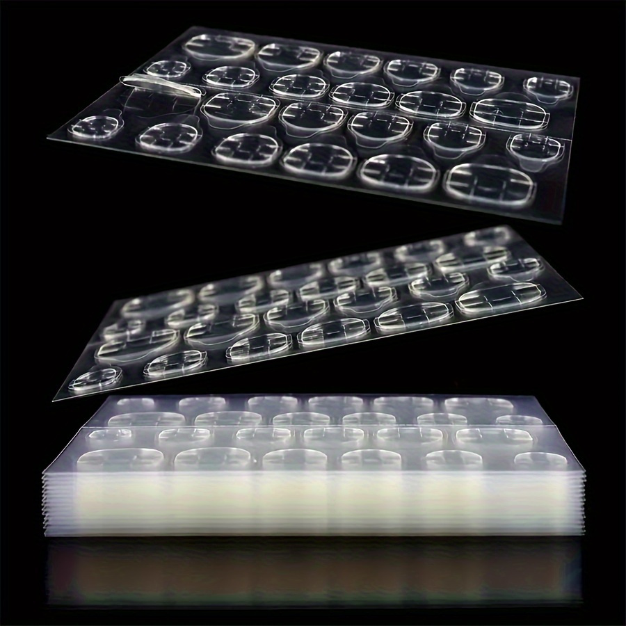 

1200pcs (50 Sheets) Double Side Glue Nail Sticker For Press On Nail Sticky Tabs, Waterproof Breathable False Nail Tips Jelly Adhesive Tabs