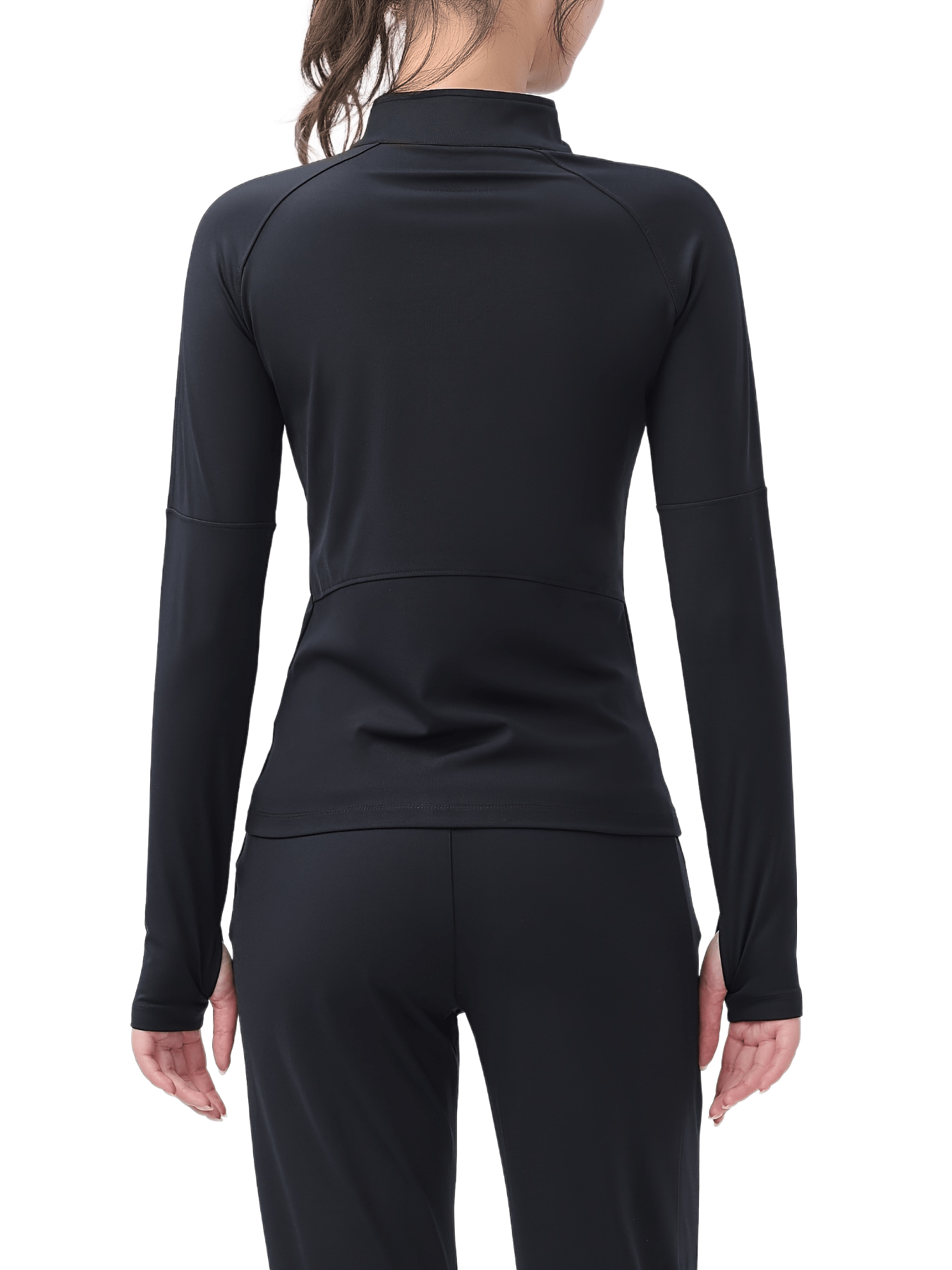 Lot Of 3 Apana Womens Athletic Tops Medium 1/4 Zip Pullover Stretch Black  Gray