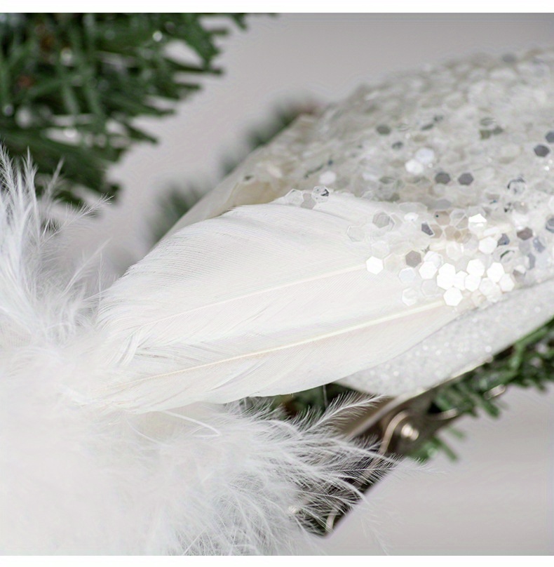 Large New Christmas Hanging Simulation White Peacock - Temu