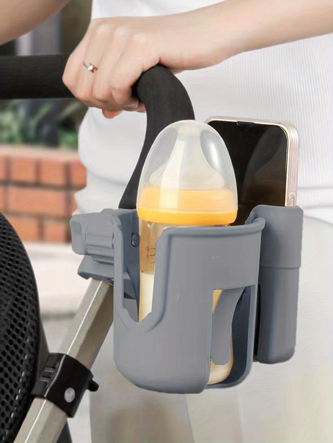 1pc baby stroller cup holder two in   holder childrens car water bottle holder universal mobile phone cup holder details 3