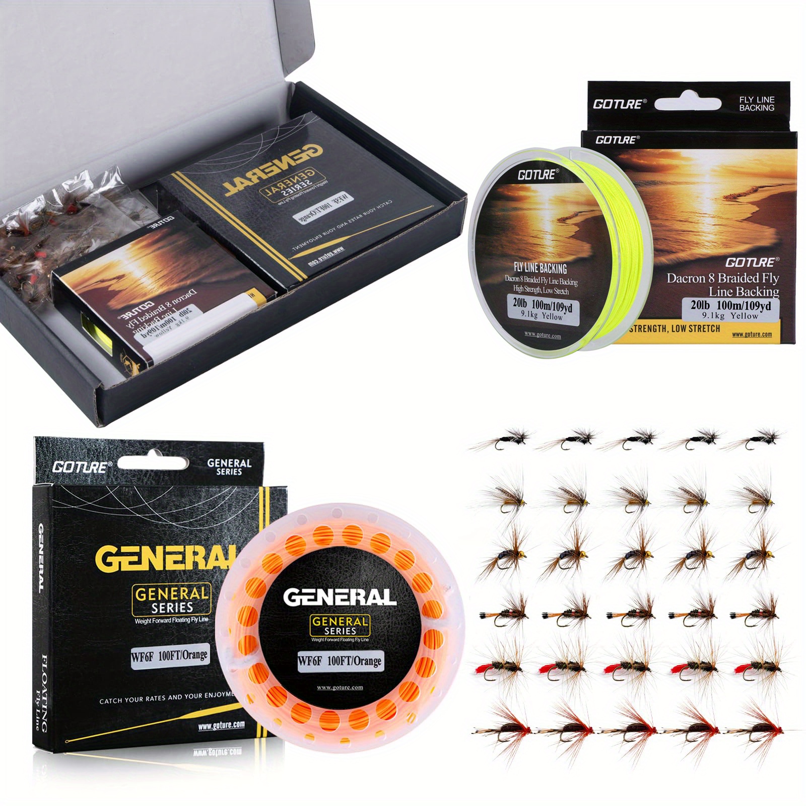 Fly Fishing Lure Kit Floating Fly Fishing Line Braided Fly - Temu