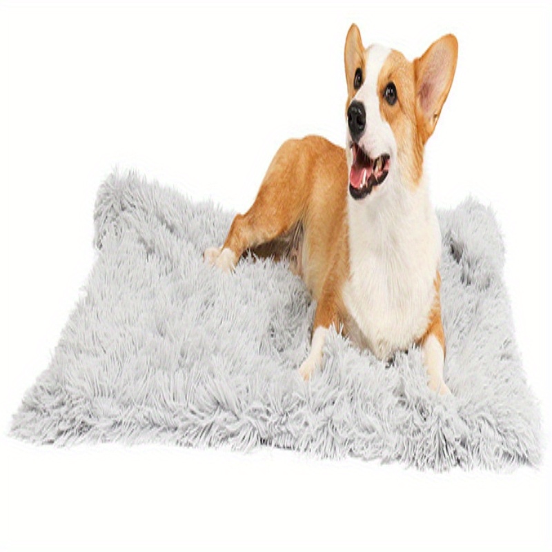 Fluffy Paws Foldable Soft Fleece Pet Crate Mat Bed with