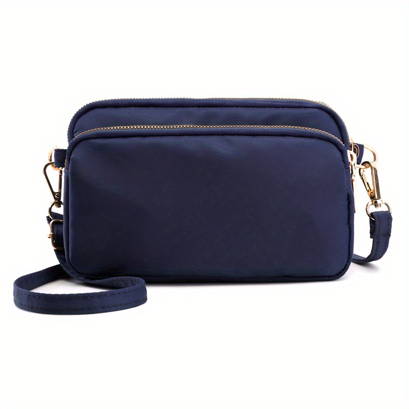 Multi Layer Crossbody Bag, Casual Nylon Shoulder Bag, Simple Clutch Purse  Wallet For Goin Gout - Temu