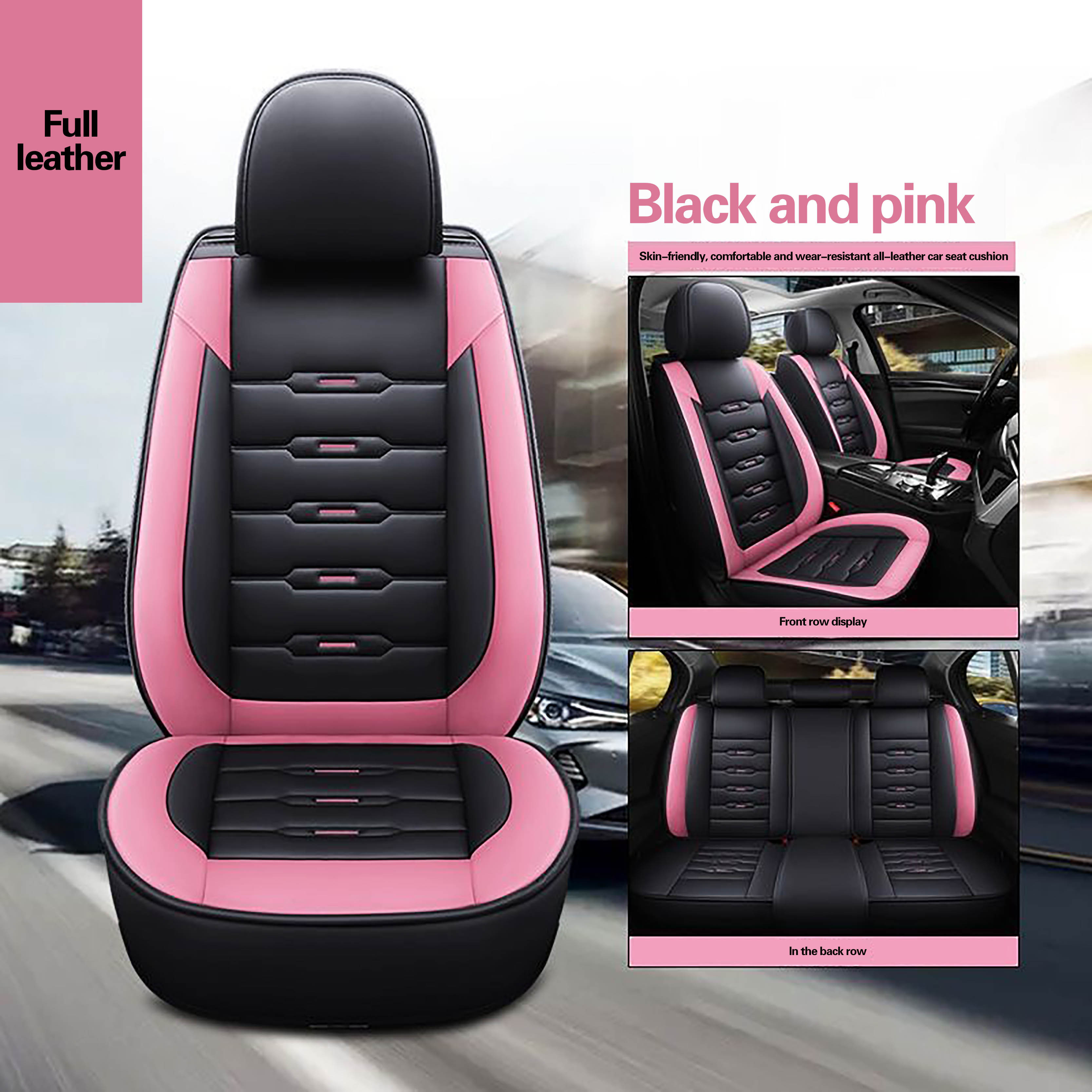 Pink Fuzzy Auto Zubehör Set, Auto Sitzbezüge Auto Armlehne
