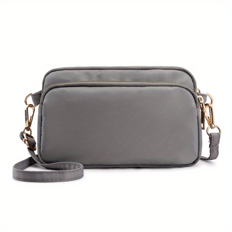 Multi Layer Crossbody Bag, Casual Nylon Shoulder Bag, Simple Clutch Purse  Wallet For Goin Gout - Temu