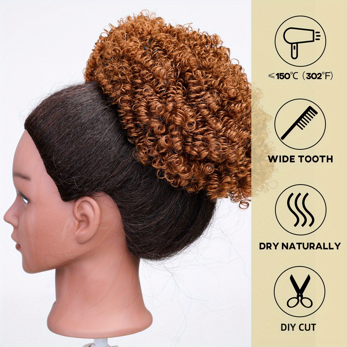 Afro Puff Drawstring Ponytail Short Curly Extensions