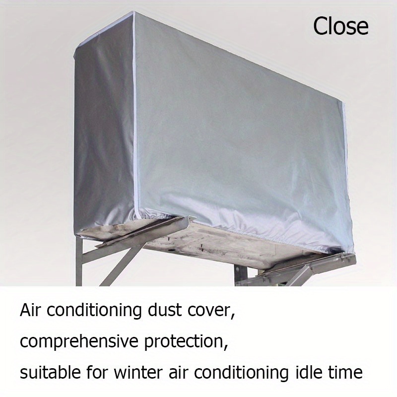 1pc Funda para aire acondicionado exterior impermeable a prueba de nieve y  protector solar Oxford Funda de protección para máquina externa de aire aco