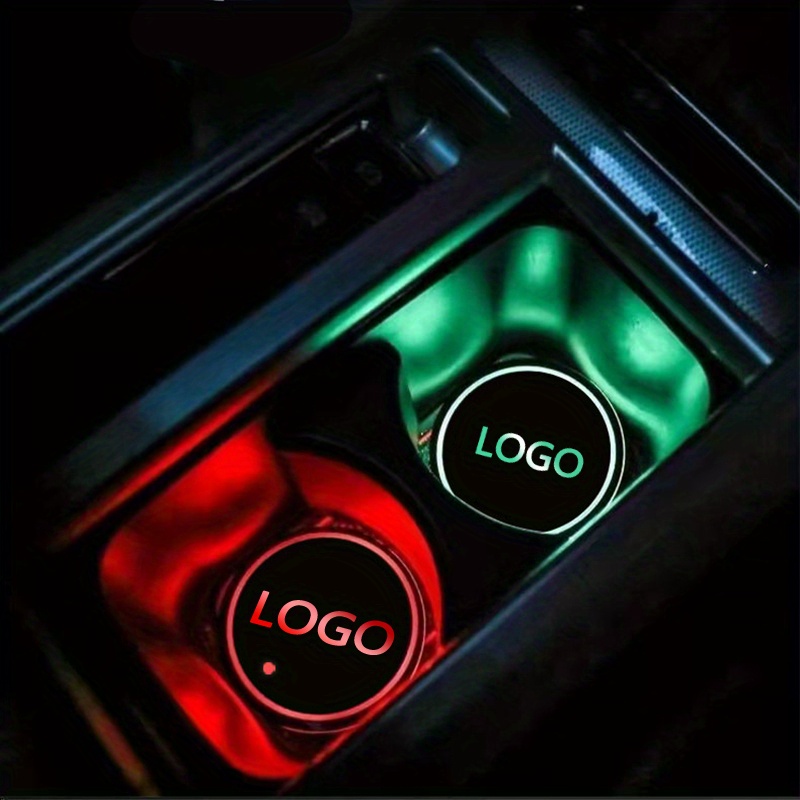 7 Color Luminous Car Water Cup Coaster Holder - Temu