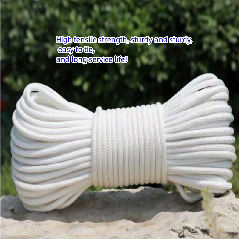 White Nylon Rope 50 Meters Length Sun Resistant Durable - Temu