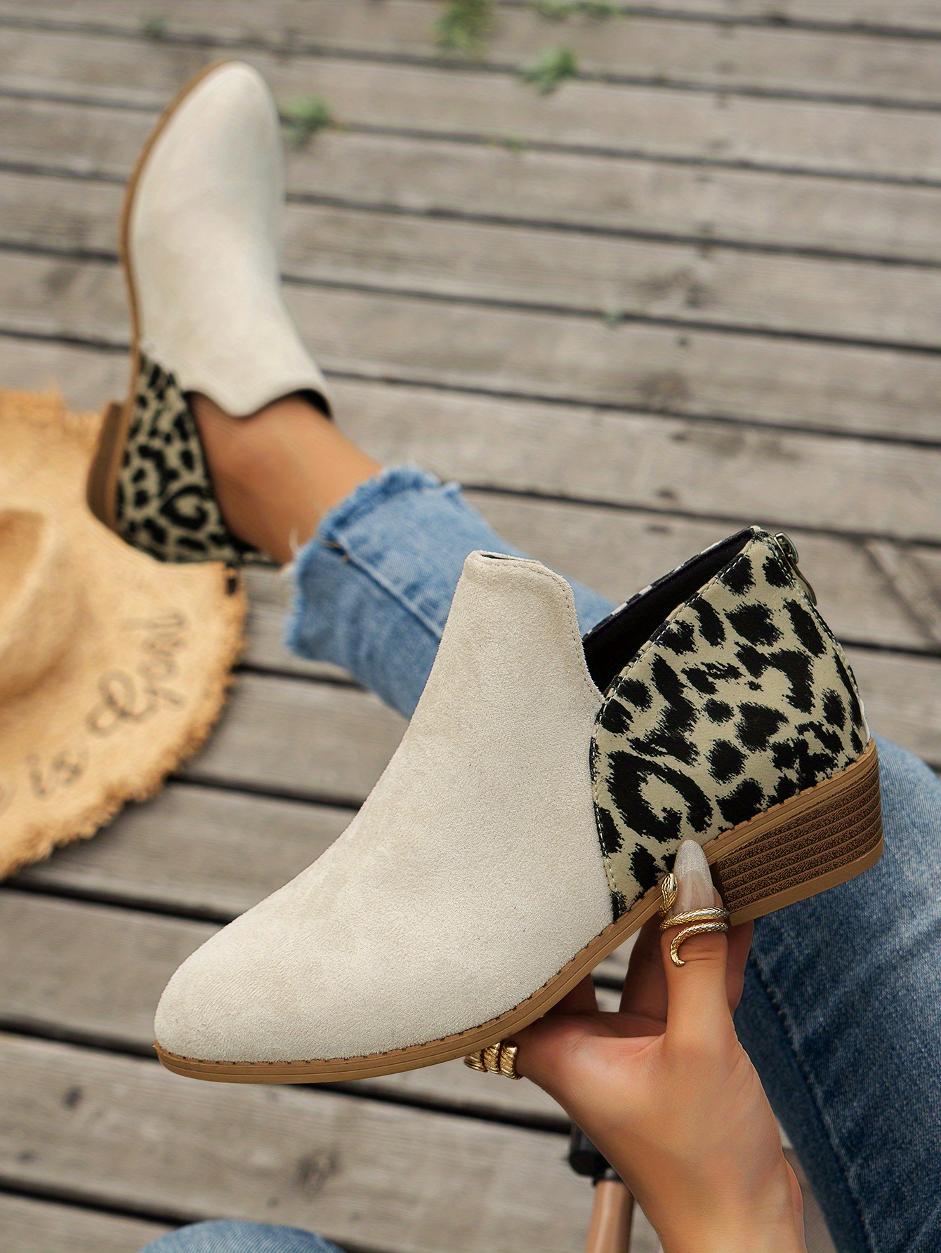Leopard Printed Boots For Small Feet Women DS52