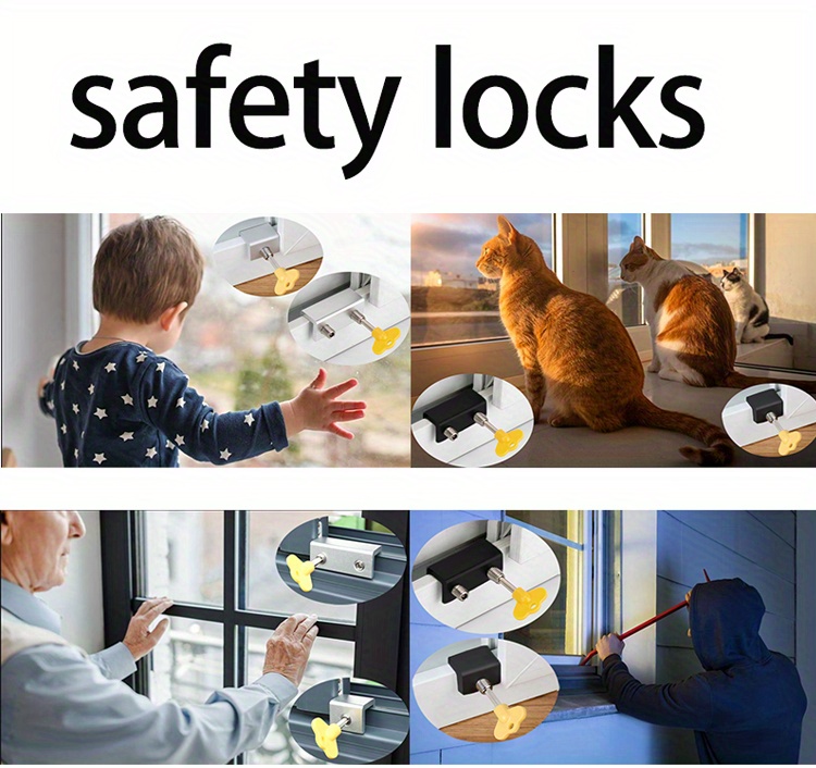 Window Lock Sliding Window Locks Key Vertical Horizontal - Temu