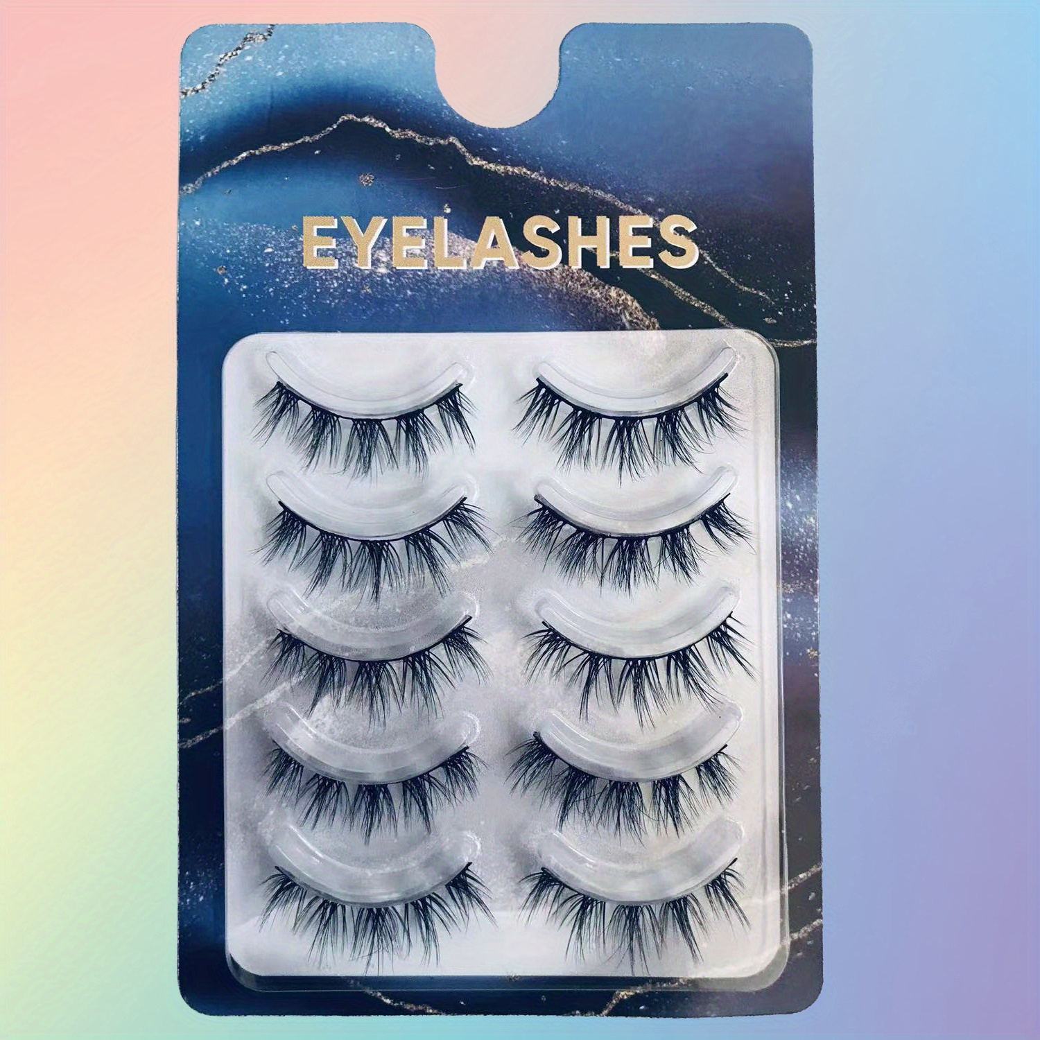 5 Pairs False Eyelashes Natural Thick Lashes Fluffy Dramatic Volume