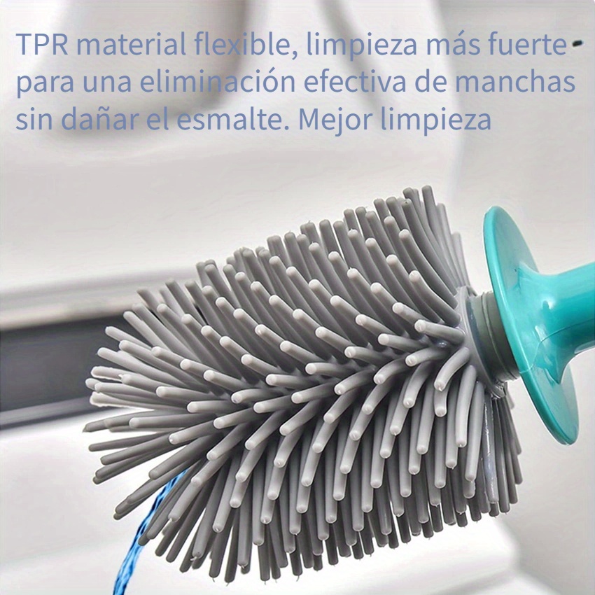 1 Pieza Cepillo Para Limpiar Baños Con Cerdas De Silicona, Fuerte