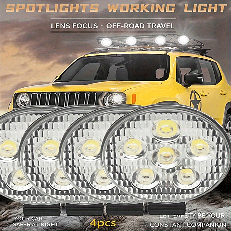 12V LED Lampe De Travail Barre Projecteur Spot Feux Conduite Offroad  Voiture SUV