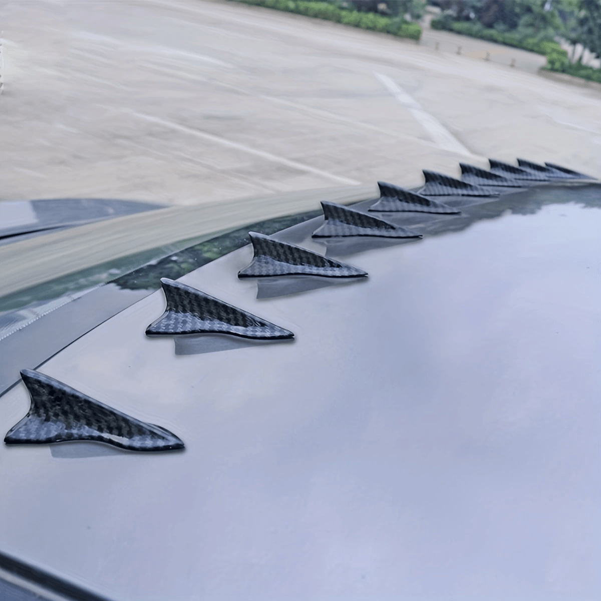 Aileron de requin de toit de voiture universel, couverture d'antenne  aérienne décorative, base d'autocollant, style fibre de carbone, BMW,  Honda, Toyota - AliExpress