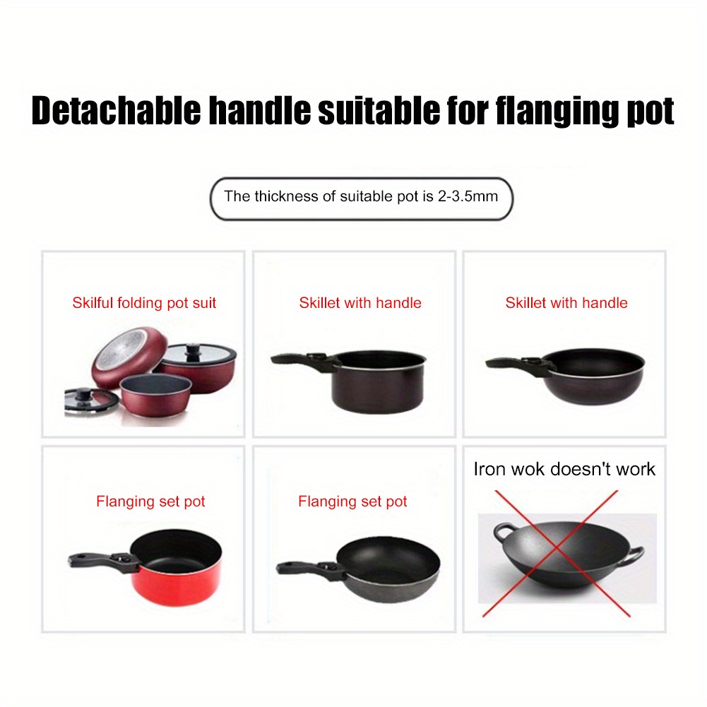 Universal Pot Handle Replacement Kitchen Cookware Accessory for Wok Frying  Pan