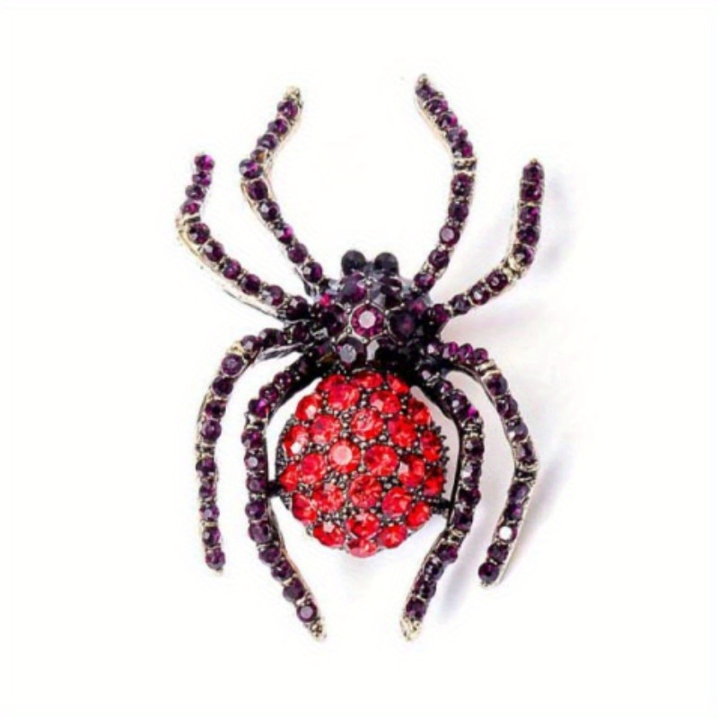 U63l Spider Brooch Pin Jewelry Fashion Arachnid Scary Witch 