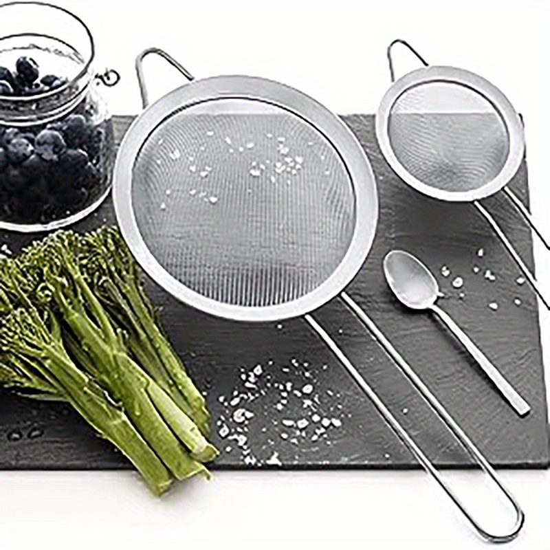 Space Home - 2x Tamis Rectangulaire - Passoire Micro-Perforée - Passoire  Cuisine - Mailles Fines - Acier Inoxydable - Set de 2 - Argent : :  Cuisine et Maison