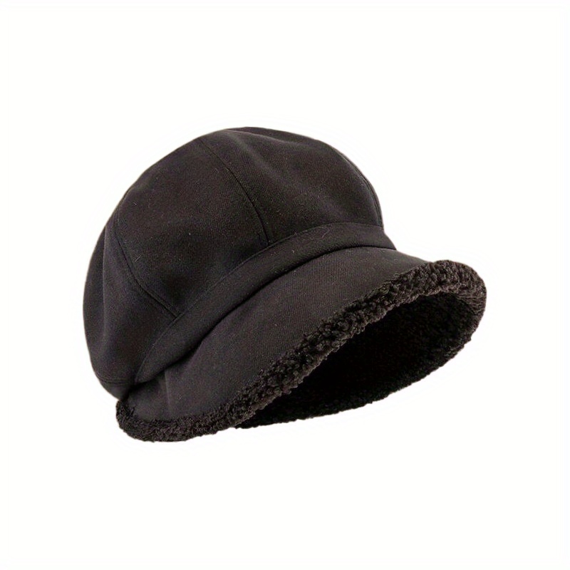 Women's Simple Solid Color Thickened Fisherman Hat - Temu