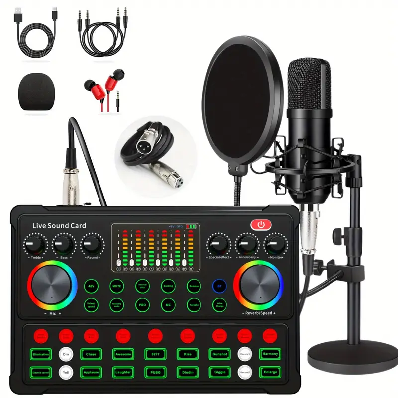 Ensemble D'équipement De Podcast Ensemble De Microphones De - Temu